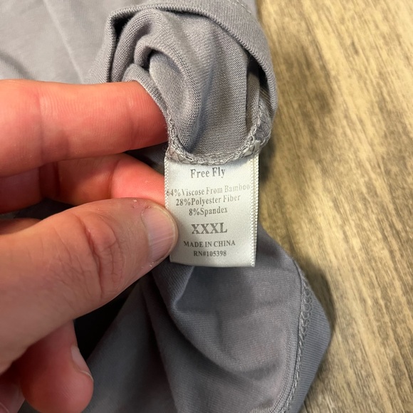 Free Fly Flex Bamboo LS Henley Blue Heather Dusk Size 3XL - Picture 11 of 12